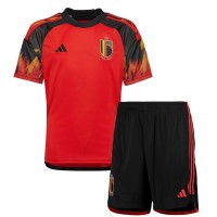 Belgien Fußballbekleidung Heimtrikot Kinder WM 2022 Kurzarm (+ kurze hosen)